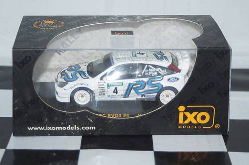 Ixo ford focus rs wrc evo 3 new zealand rally 2003 m.martin #4 ram115 1/43rd