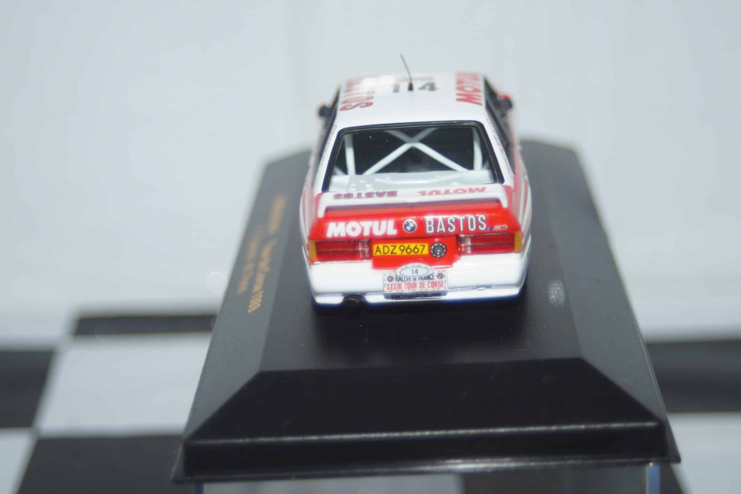 Ixo bmw m3 tour de corse #14 1989 f.chatriot 1:43 diecast rac047