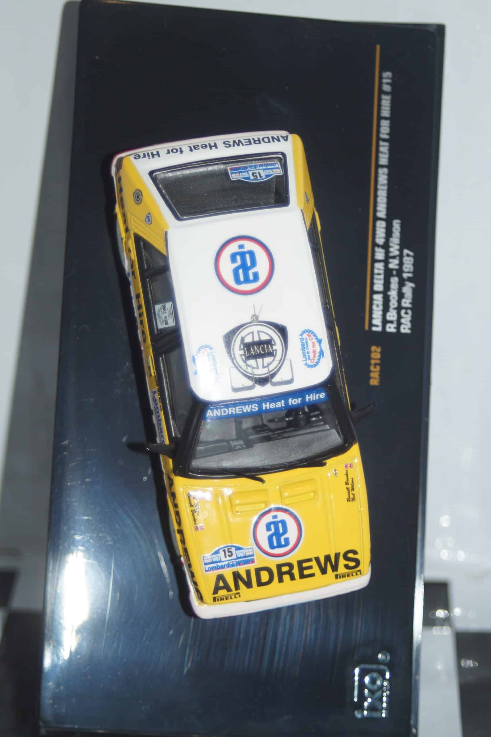 Ixo lancia delta hf 4wd rac rally #15 1987 r.brookes rac102 1:43