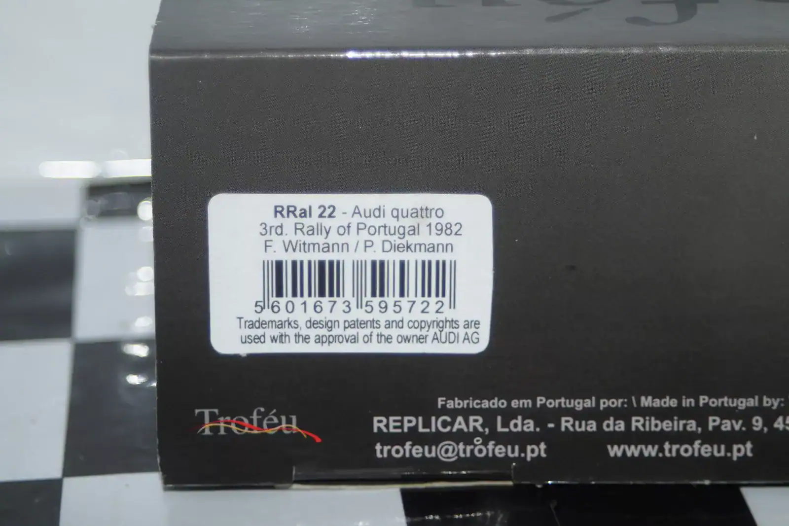 Trofeu audi quattro 3rd rally of portugal #18 1982 f.witmann rr.al 22 1:43rd