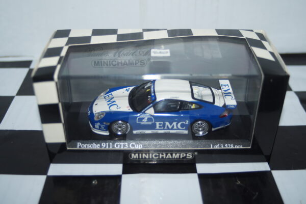 Minichamps porsche 911 gt3 carrera cup 2004 j.hardt #4,400 046204,1:43