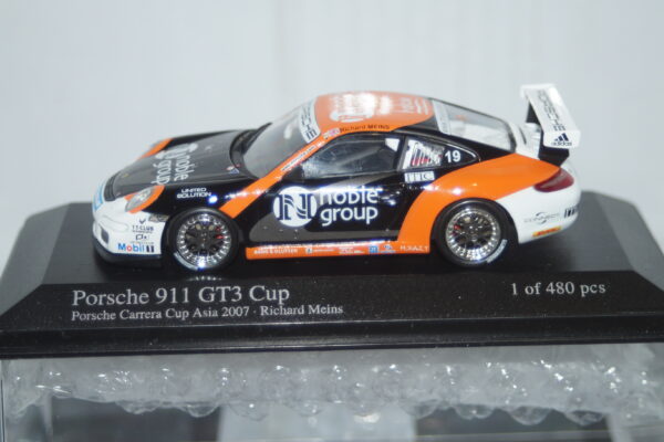 Minichamps porsche 911 gt3 cup asia 2007 #19,400 076419,1:43