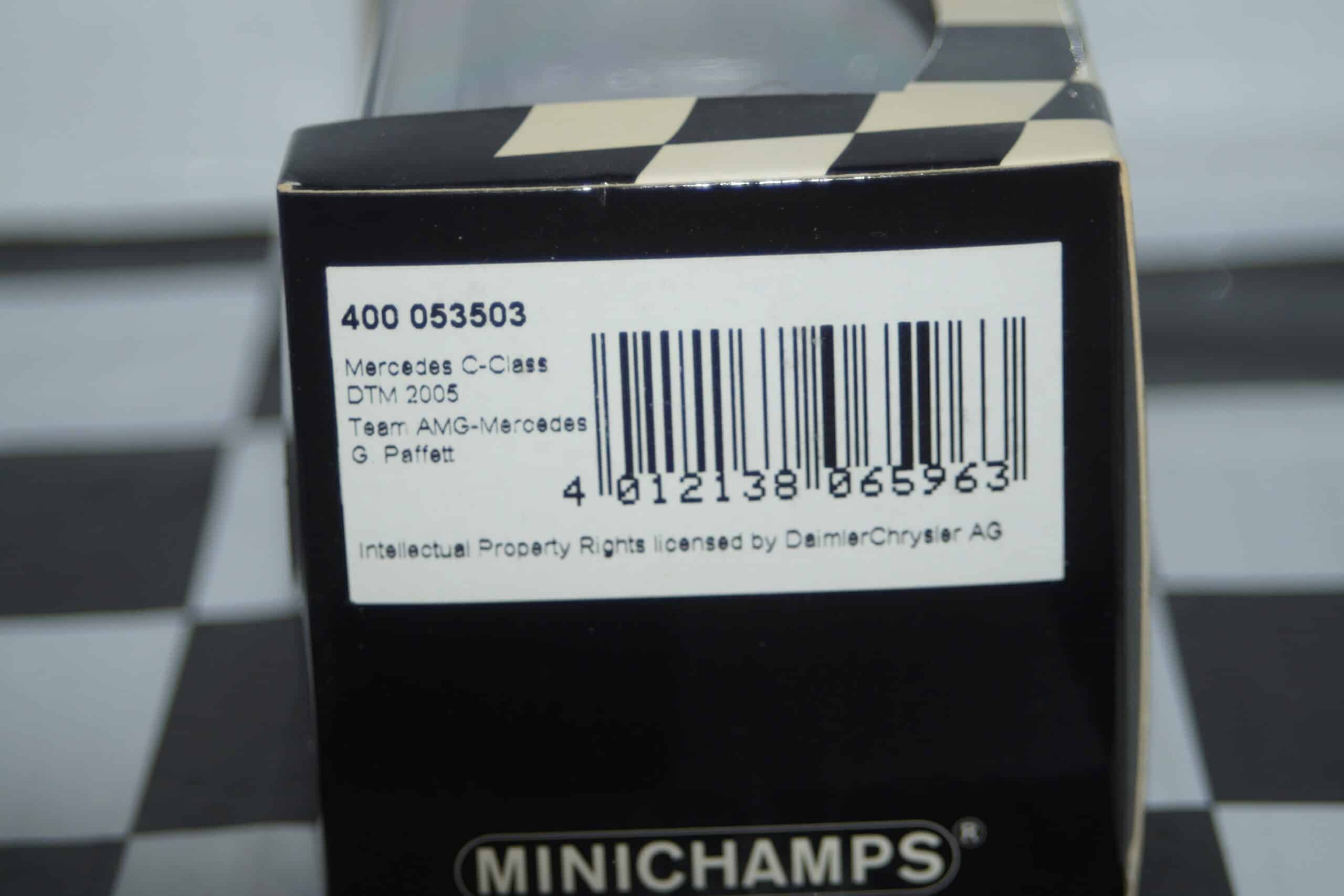 Minichamps mercedes c-class dtm 2005, g.paffett 400 053503 ,1:43