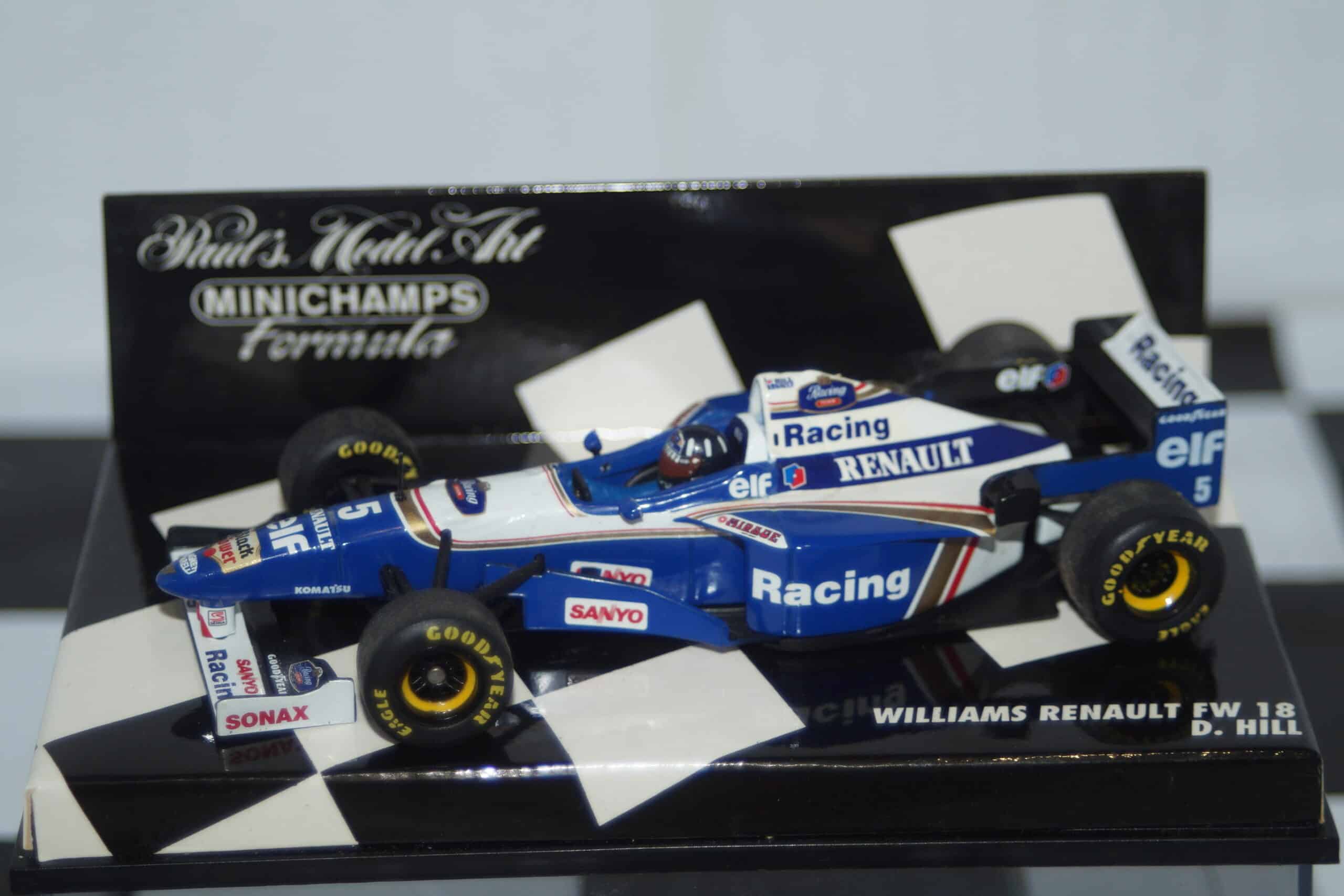 Minichamps williams renault fw18 d.hill 430 960005 diecast 1:43