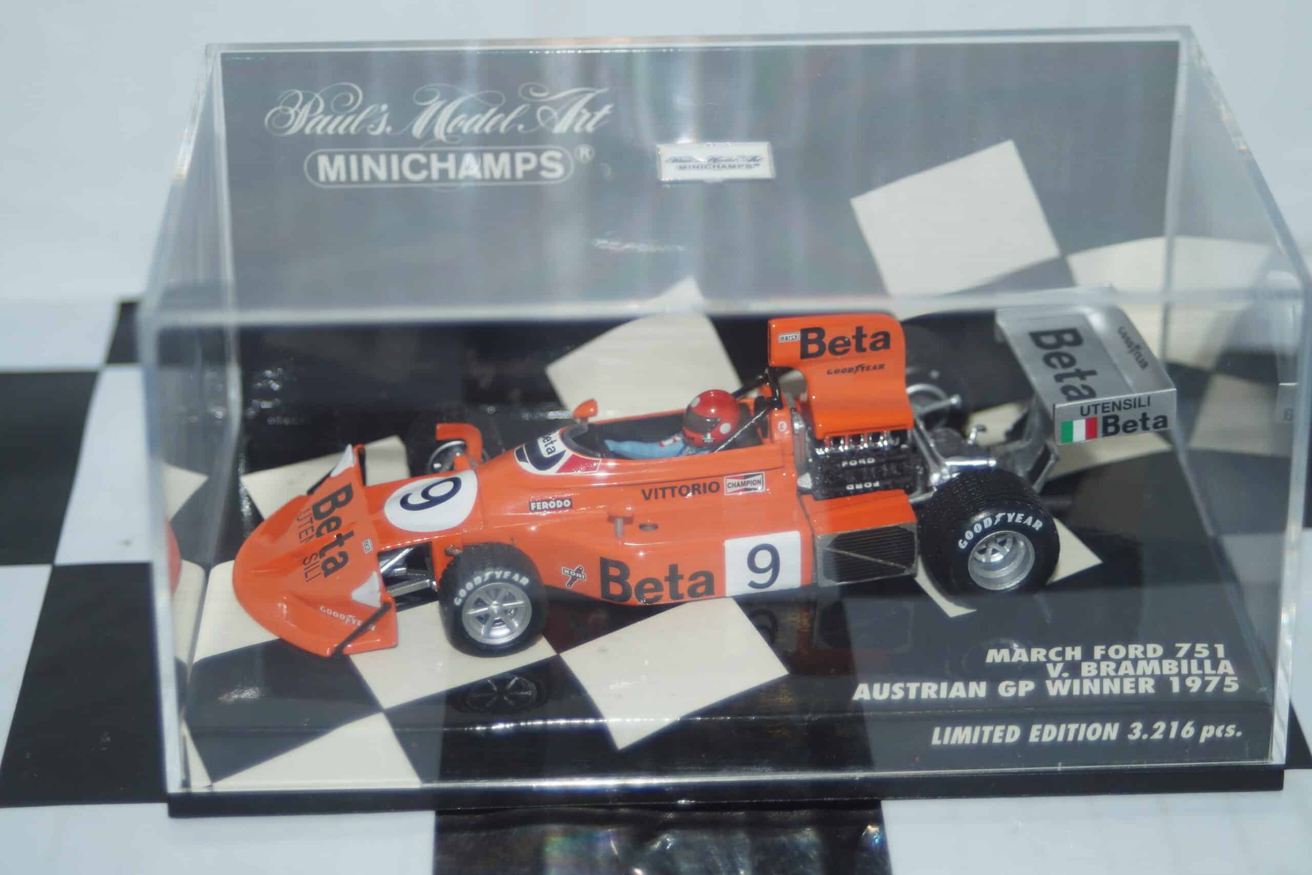Minichamps march ford 751 austrian gp winner 1975 430 750009 1:43