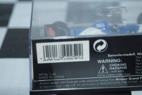 Minichamps arrows fa 18 yamaha 1997 d.hill 433 970001 1:43