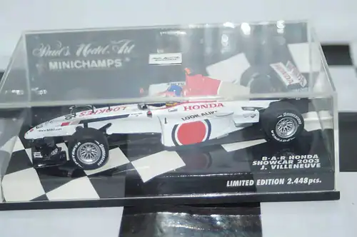 Minichamps bar honda showcar 2003 j. villeneuve 400 030086 1:43