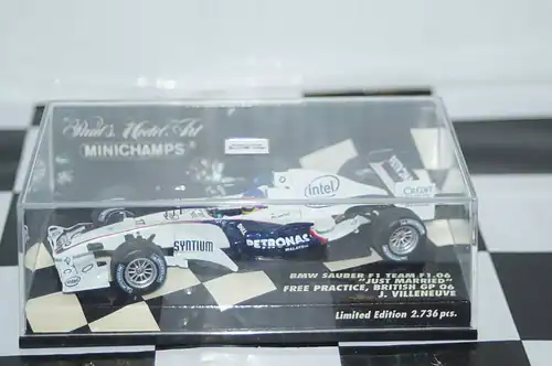 Minichamps bmw sauber f1.06 j. villeneuve 400 060117 diecast 1:43