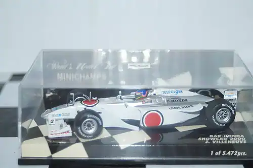 Minichamps bar honda showcar j. villeneuve 430 000072 diecast 1:43