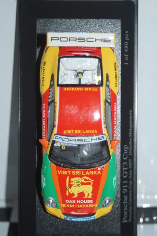 Minichamps porsche 911 gt3 cup asia 2007 malagamuwa #6,400 0476406,1:43