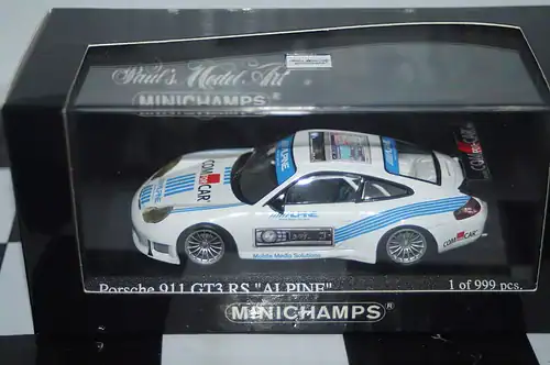 Minichamps porsche 911 gt3 rs "alpine" ref 403 016904,1:43