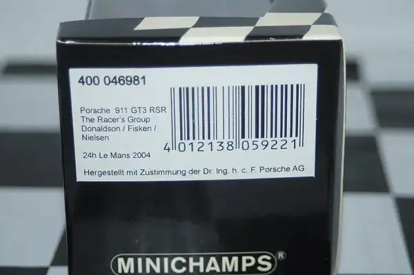 Minichamps porsche 911 gt3 rsr the racers group 2004 #81,400 046981,1:43