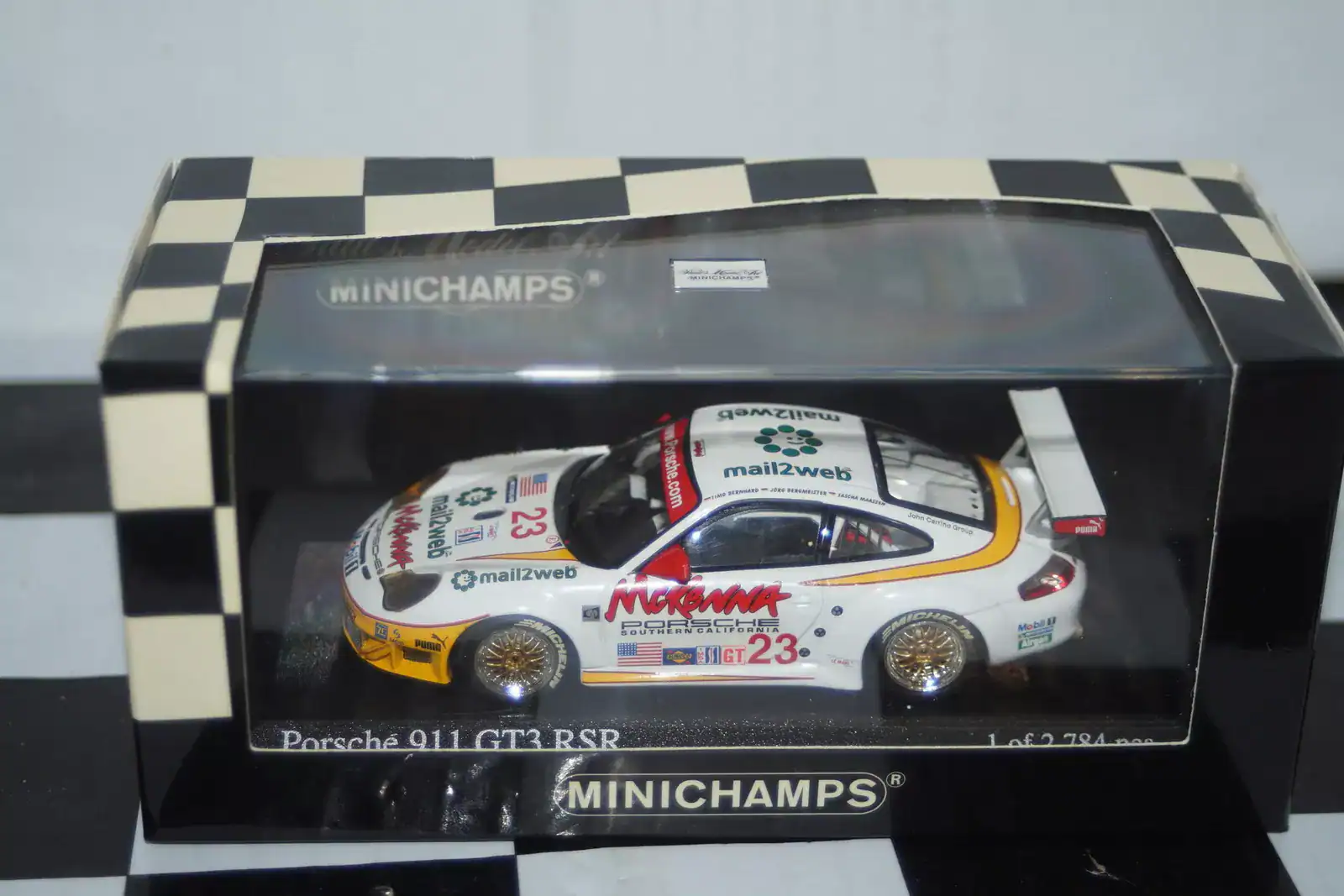 Minichamps porsche 911 gt3 rsr 12hr sebring 2004,400 046423 ,1:43