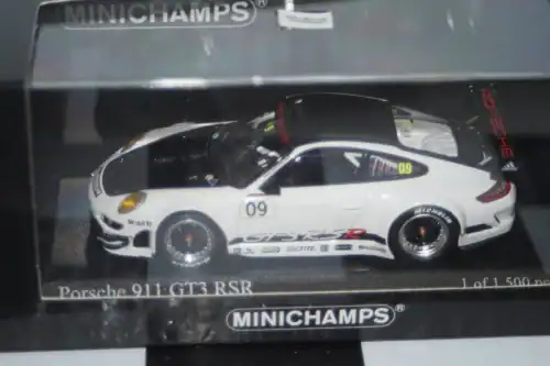 Minichamps porsche 911 gt3 rsr "presentation" 2009 #09 ref 400 096909,1:43