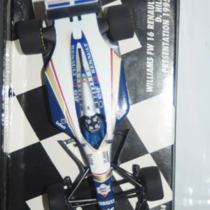 Minichamps williams renault fw 16 testcar d.hill 430 950095 1:43