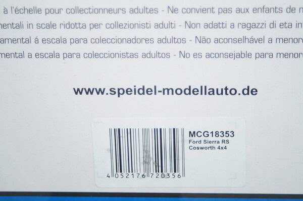 Model car group ford sierra cosworth 4 x 4 white mcg18353