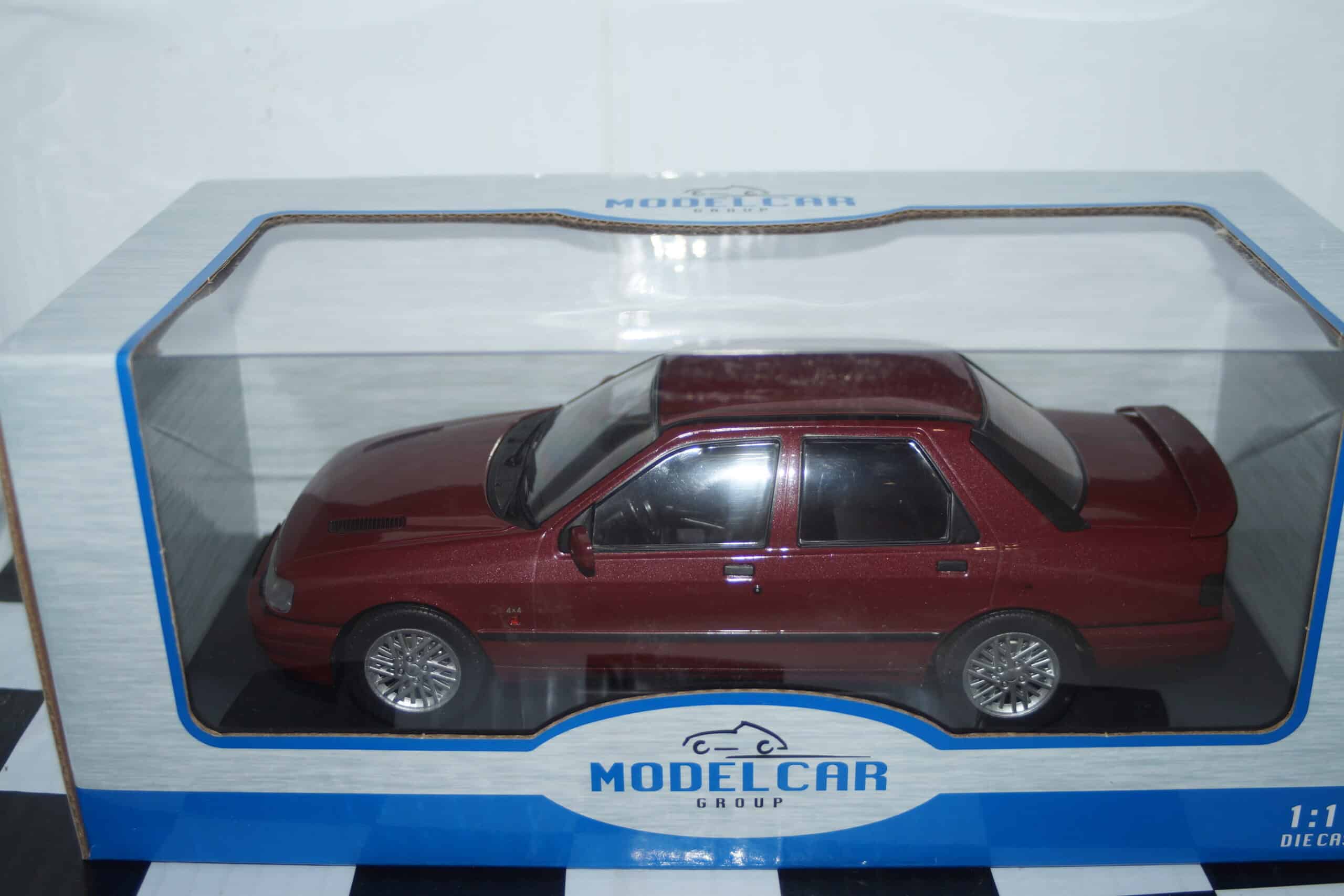 Model car group ford sierra cosworth 4 x 4 maroon mcg18354