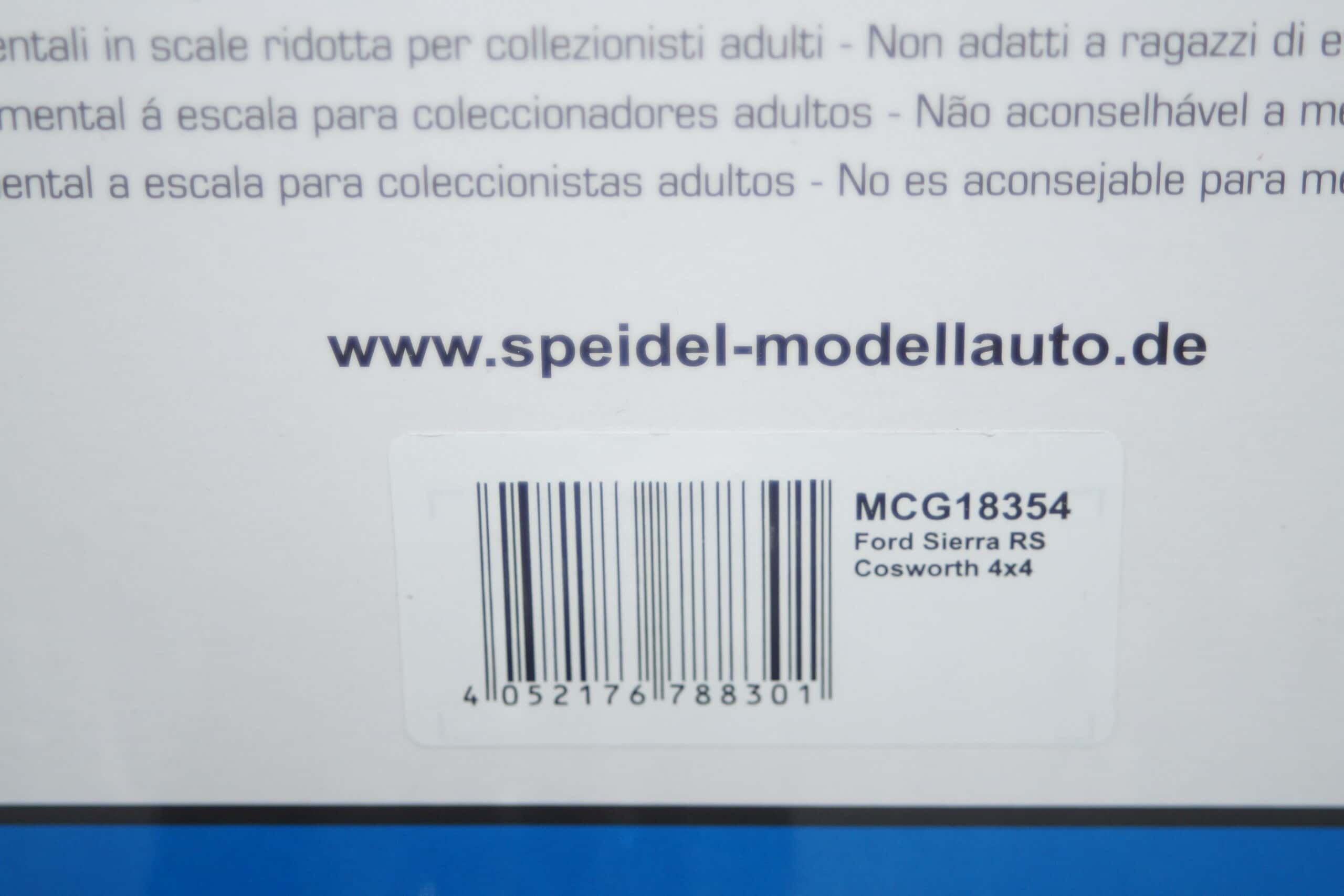 Model car group ford sierra cosworth 4 x 4 maroon mcg18354