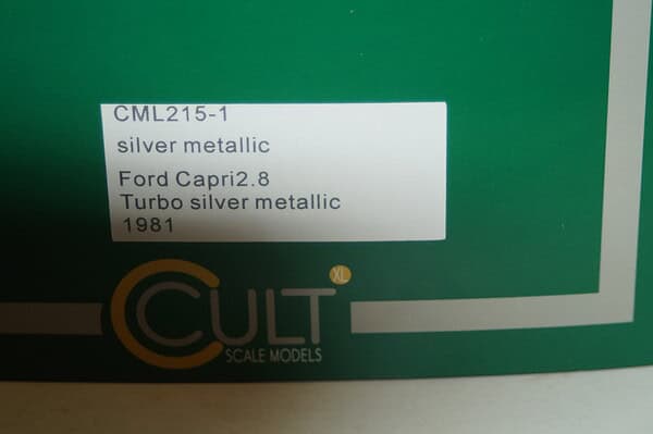 Cult scale models ford capri 2.8 turbo 1981 silver 1:18 cml215-1
