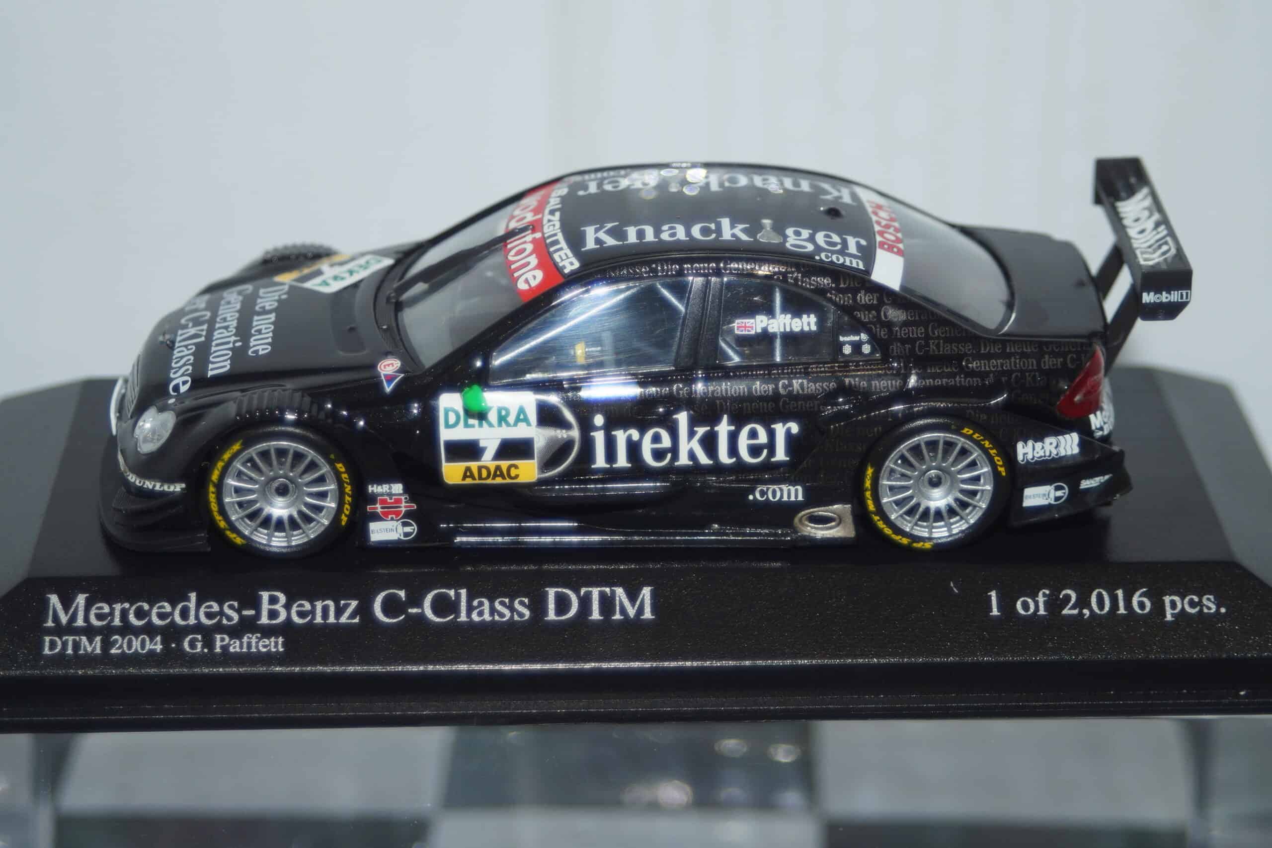 Minichamps mercedes c-class 2004 dtm #7 g.paffett (signed) 400 043407
