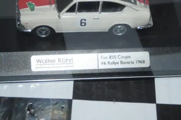 Ixo fiat 850 coupe #6 rally baveria walter rohl 1968 1/43rd