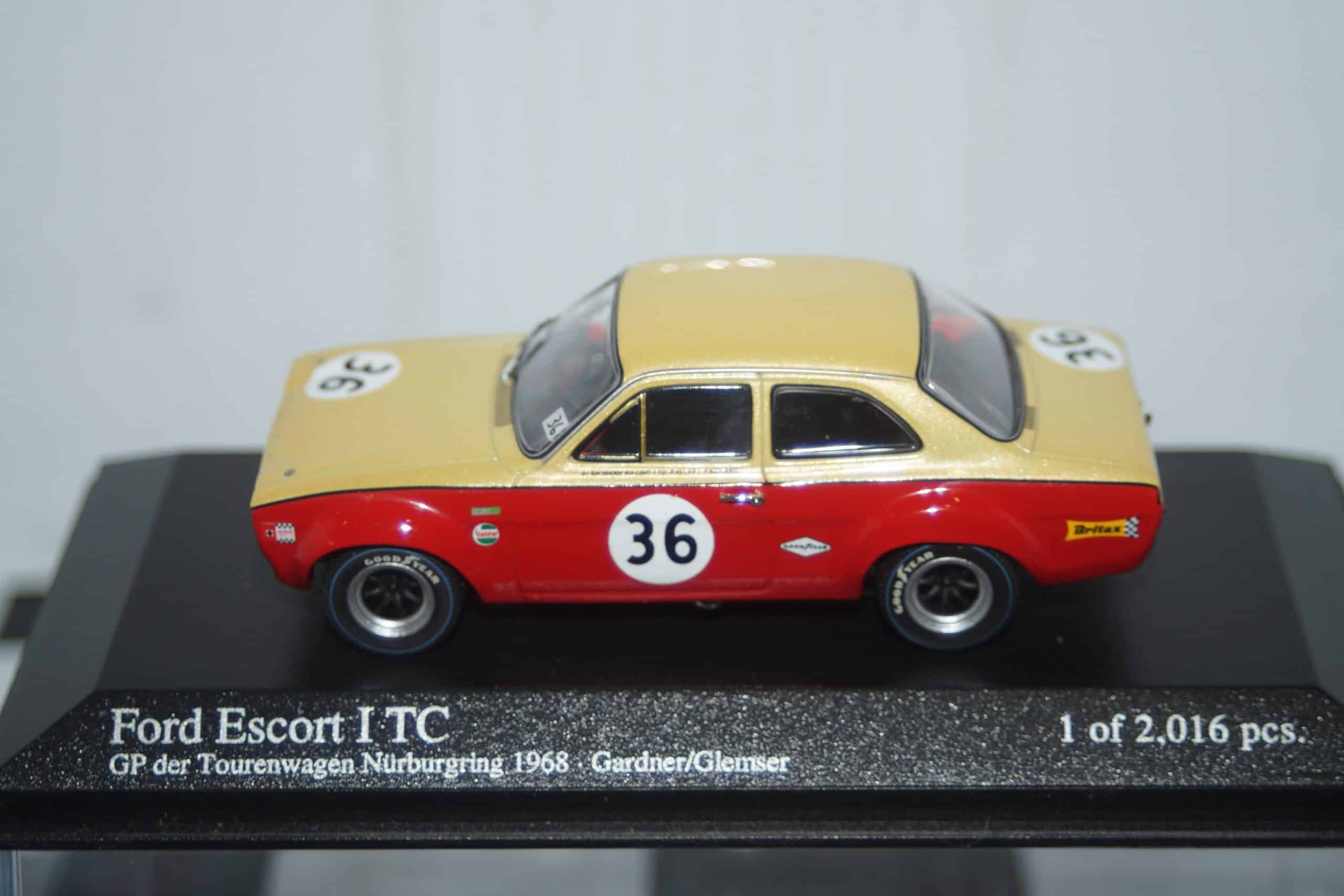 Minichamps ford escort mk1 tc #2 500km nurburgring 1968 mitter 400 688192 1:43
