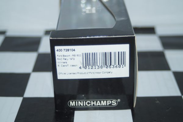 Minichamps ford escort mk1 rs 1600 #4 rac rally 1972 r.clark 400 728104 1:43