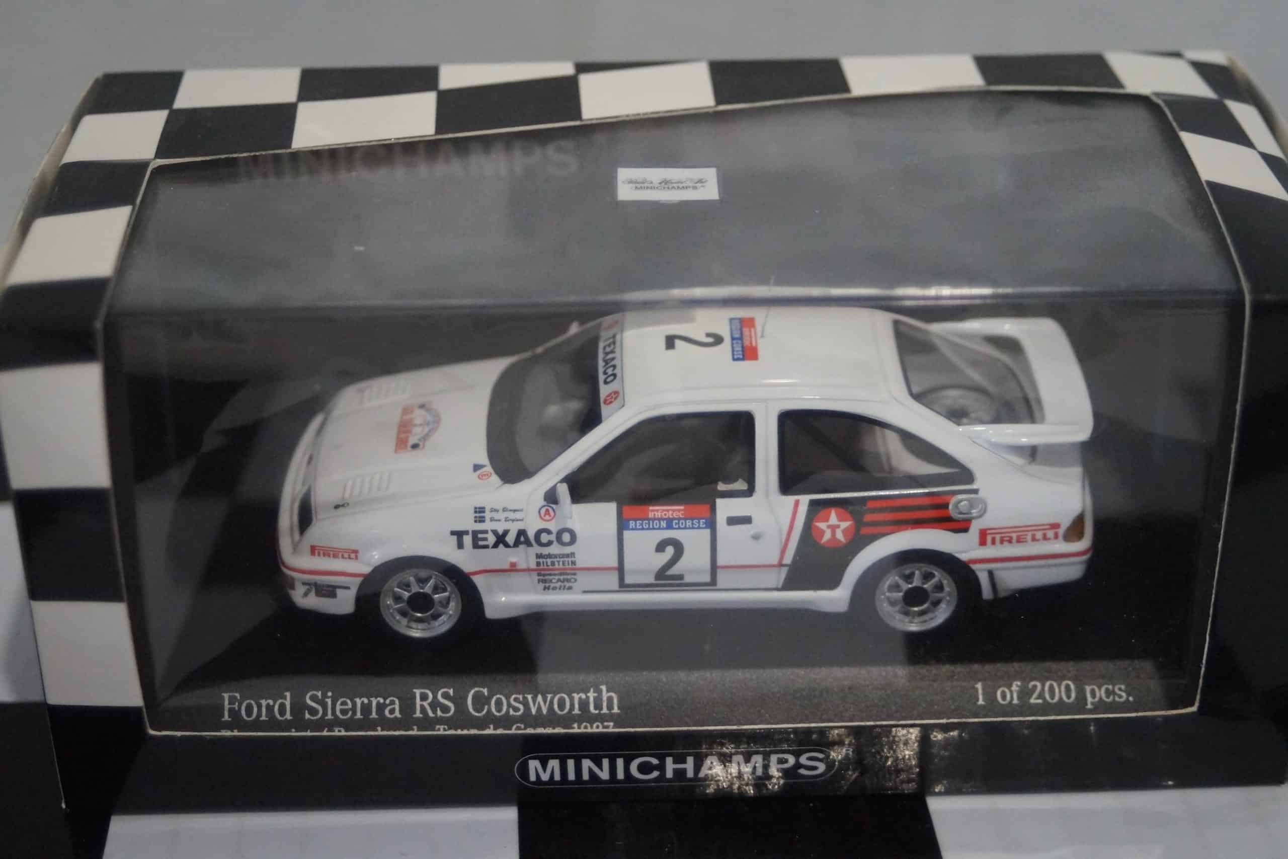 Minichamps ford sierra rs cosworth #2 tour de corse rally 1987  437 878002 1:43