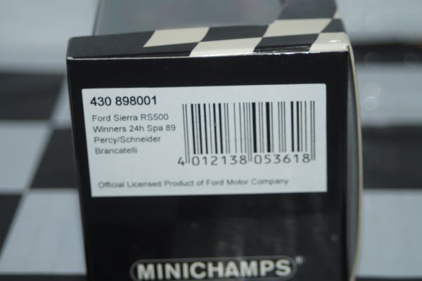 Minichamps ford sierra rs 500 #18 winner dtm zolder 1988 437 888018 1:43