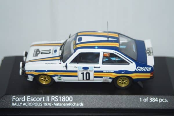 Minichamps ford escort mk2 rs1800 #10 rally acropolis 1978 vatanen 400 808410 1:43