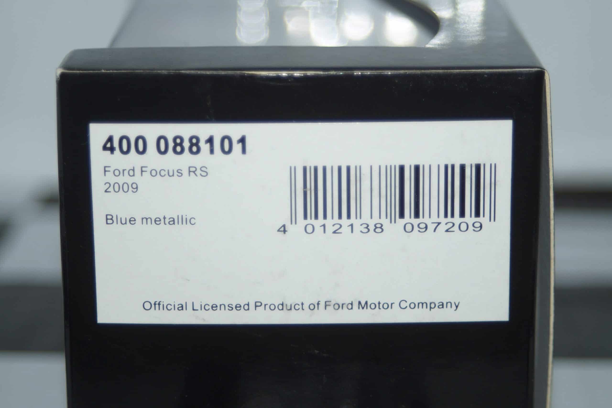 Minichamps ford focus rs 2009 blue metallic 400 088105 1:43