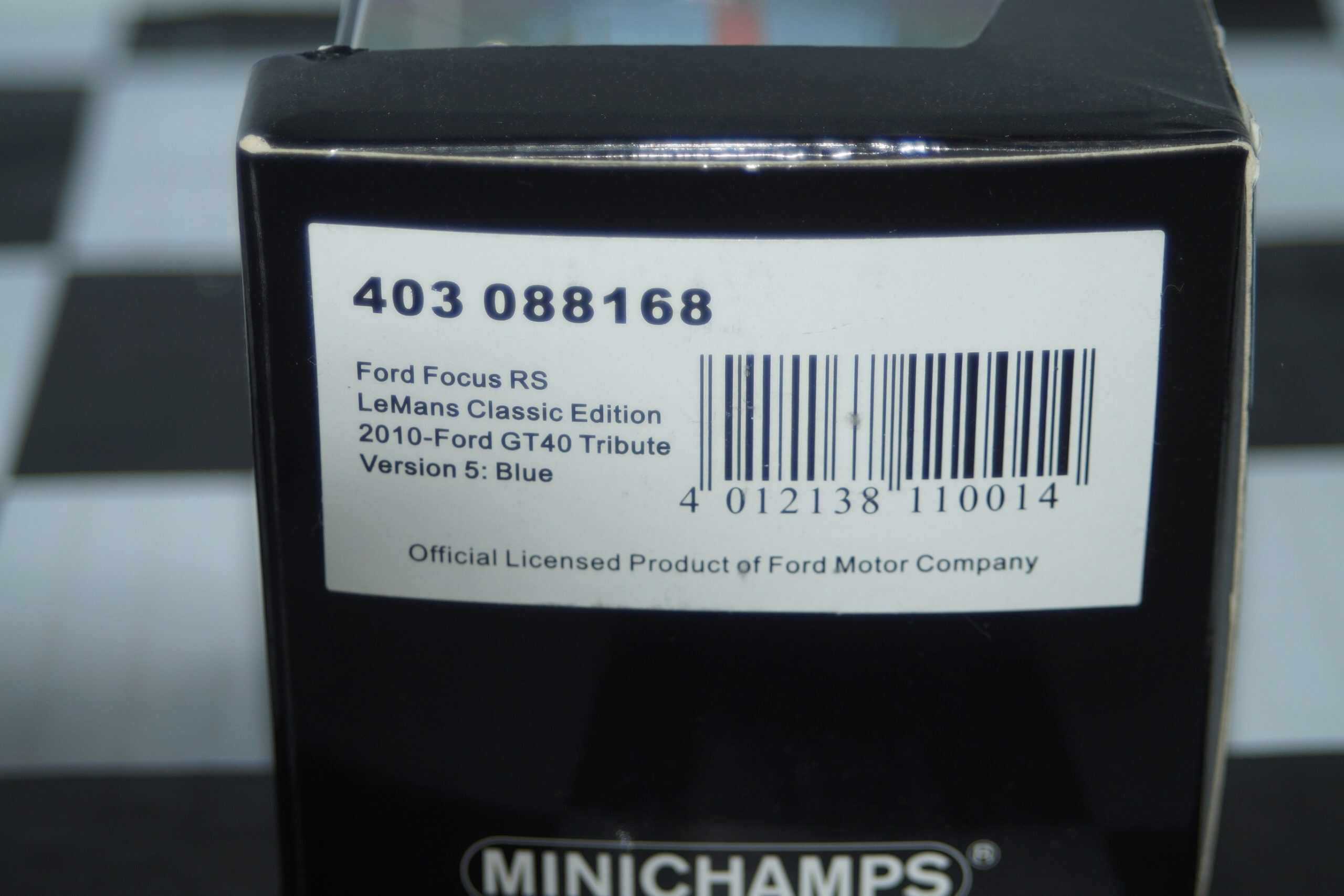Minichamps ford focus rs le mans edition 2010 white 400 088267 1:43
