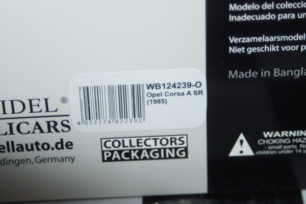 Whitebox opel / vauxhall corsa a sr 1985 white 1:24 wb124239-o