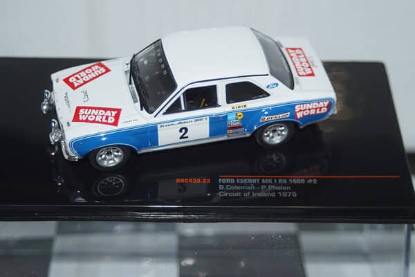 Ixo ford escort mk1 rs 1600 #2 circuit of ireland 1975 rac438.22 1:43 diecast