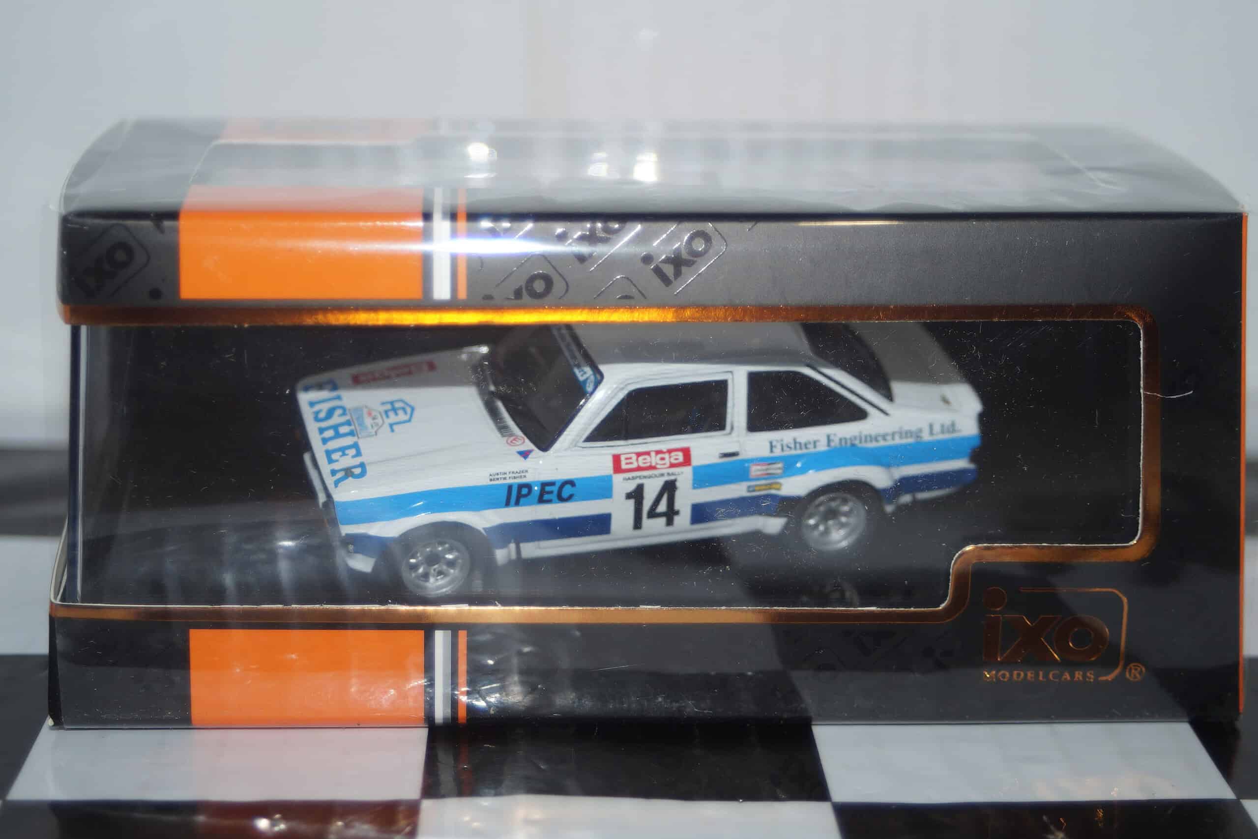 Ixo ford escort mk2 rs 1800 #14 haspengouw rally 1981 rac441.22 1:43 diecast