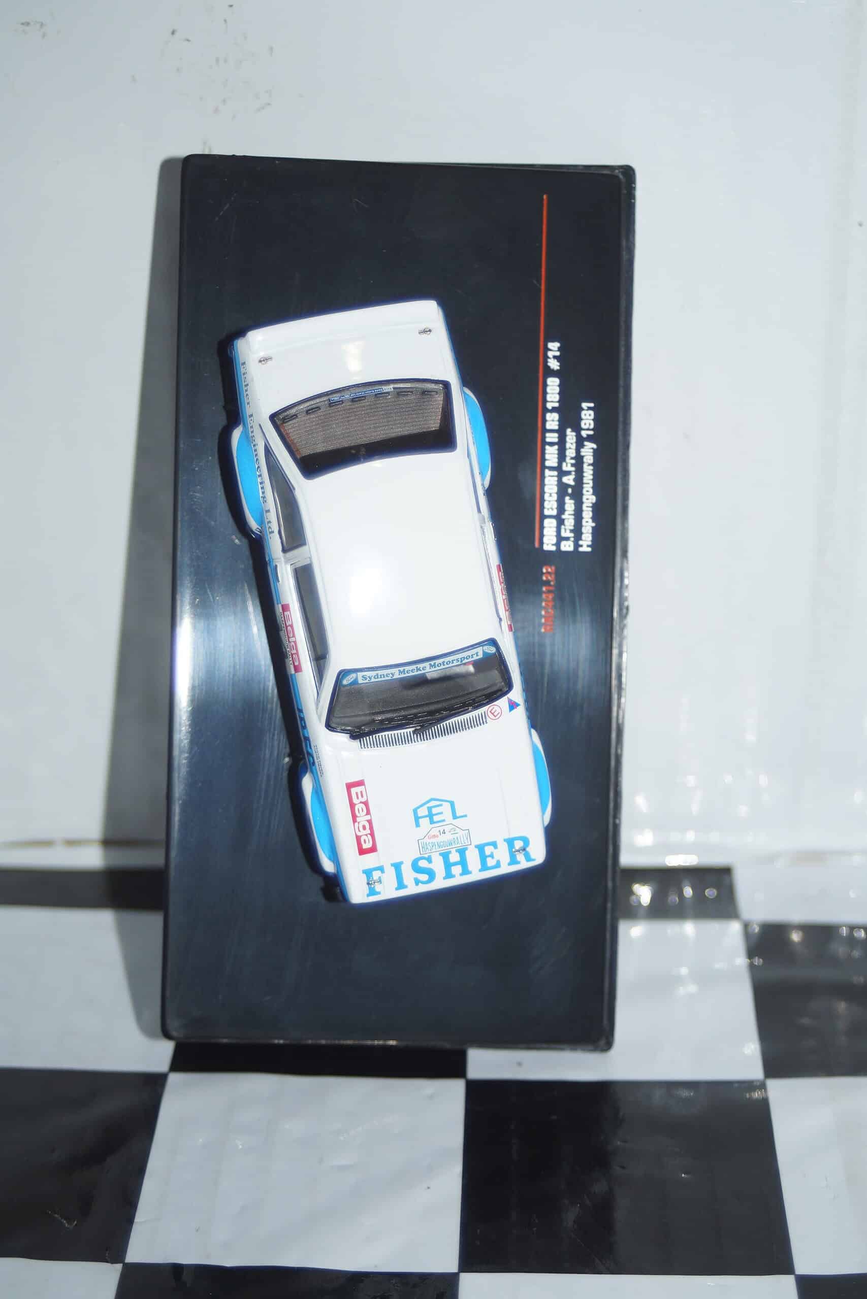 Ixo ford escort mk2 rs 1800 #14 haspengouw rally 1981 rac441.22 1:43 diecast
