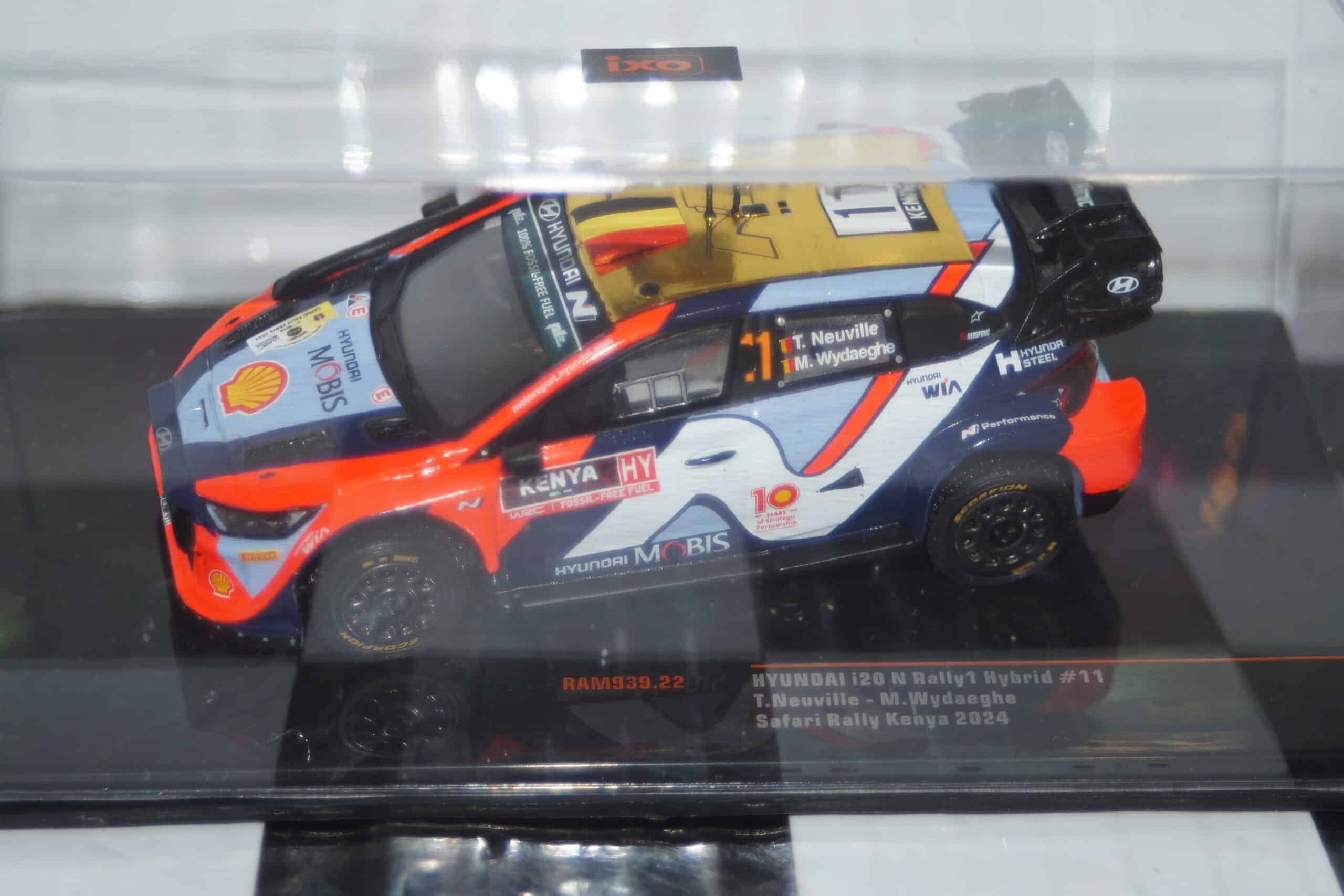 Ixo hyundai i20 n rally1 #11 kenya safari rally 2024 t.neuville 1:43 ram939.22