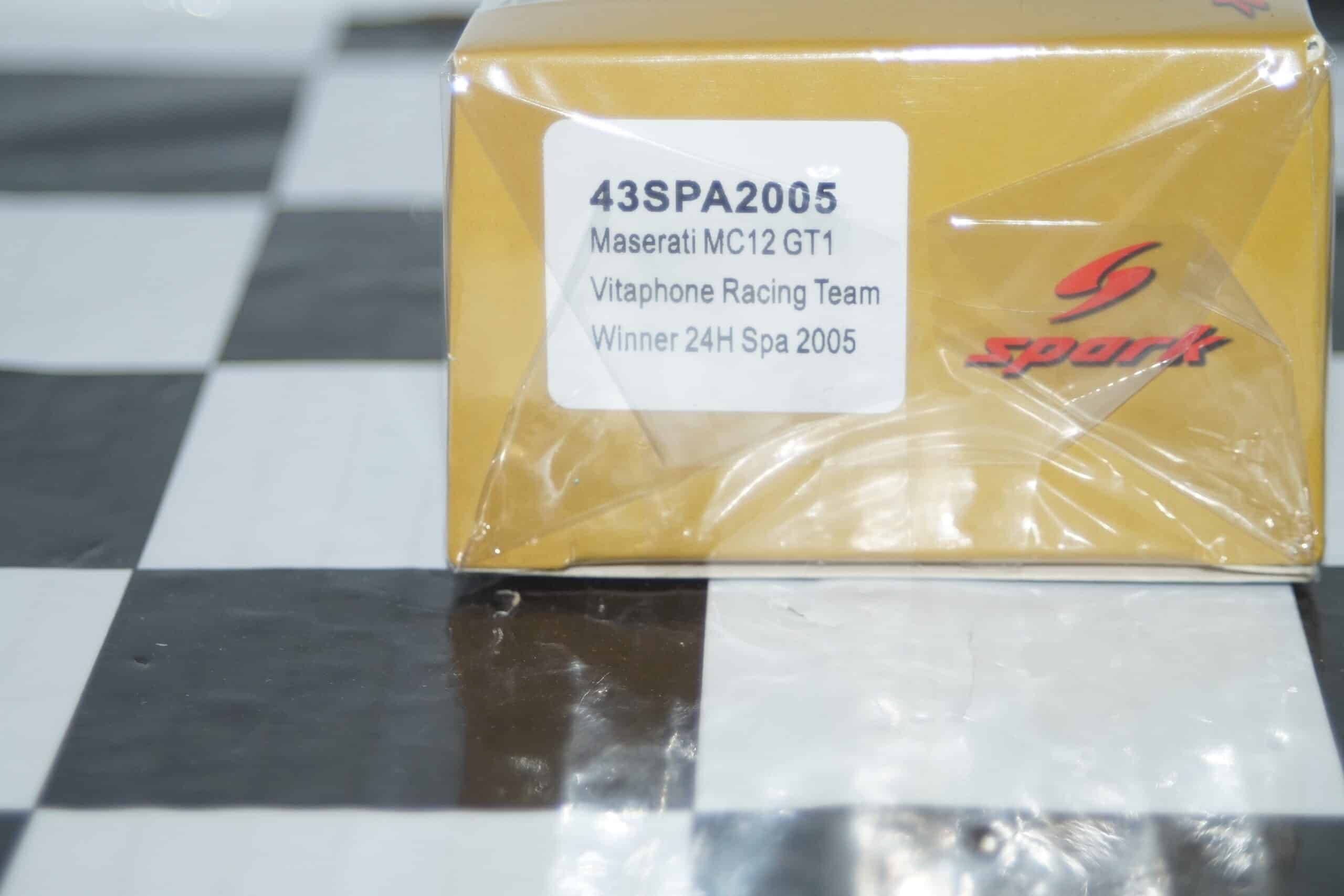 Spark maserati mc12 gt1 winner 24h spa 2005 #9 1:43 resin 43spa2005