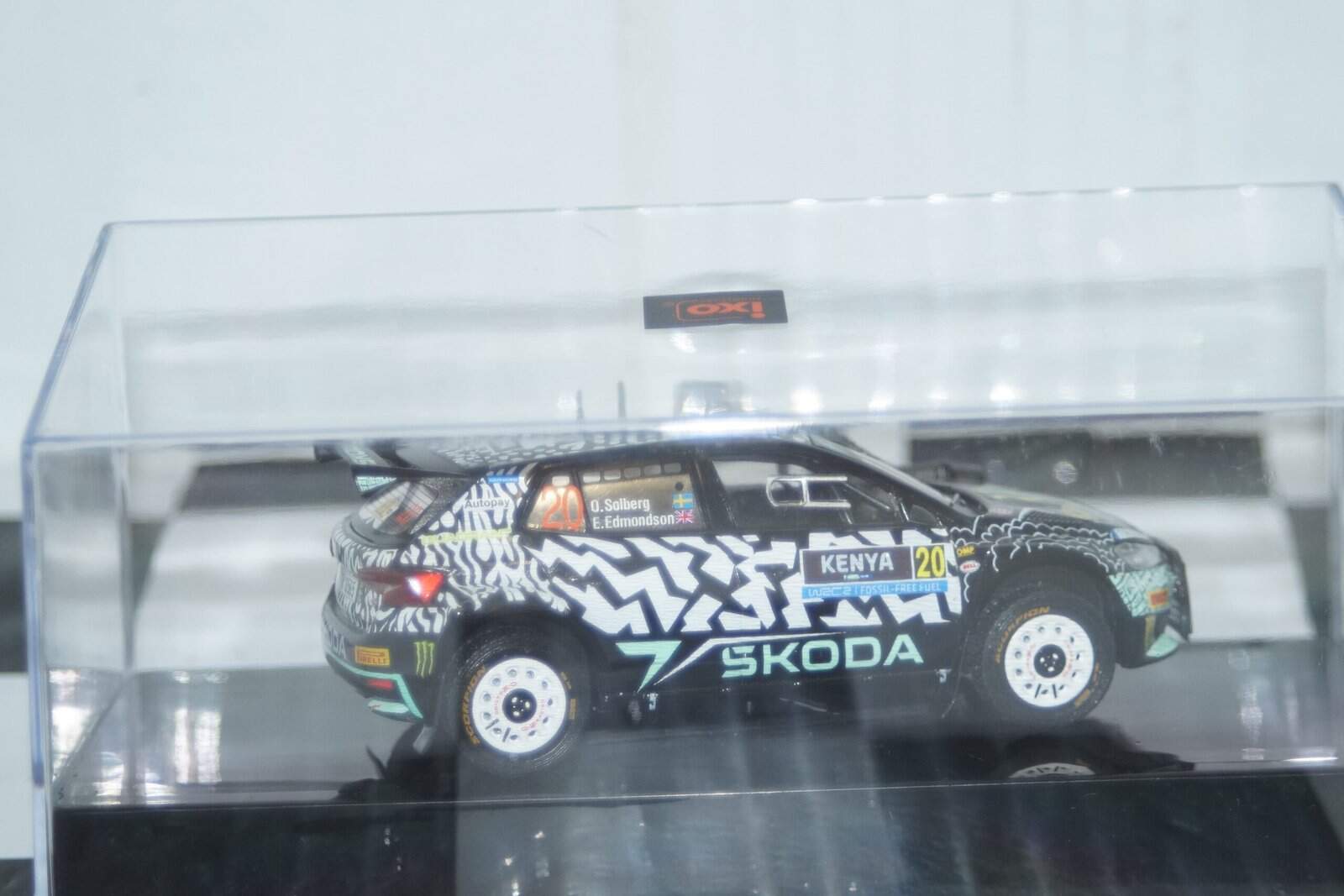 Ixo skoda fabia rally 2 safari rally kenya 2024 #20 g.solberg 1:43 diecast ram941.22