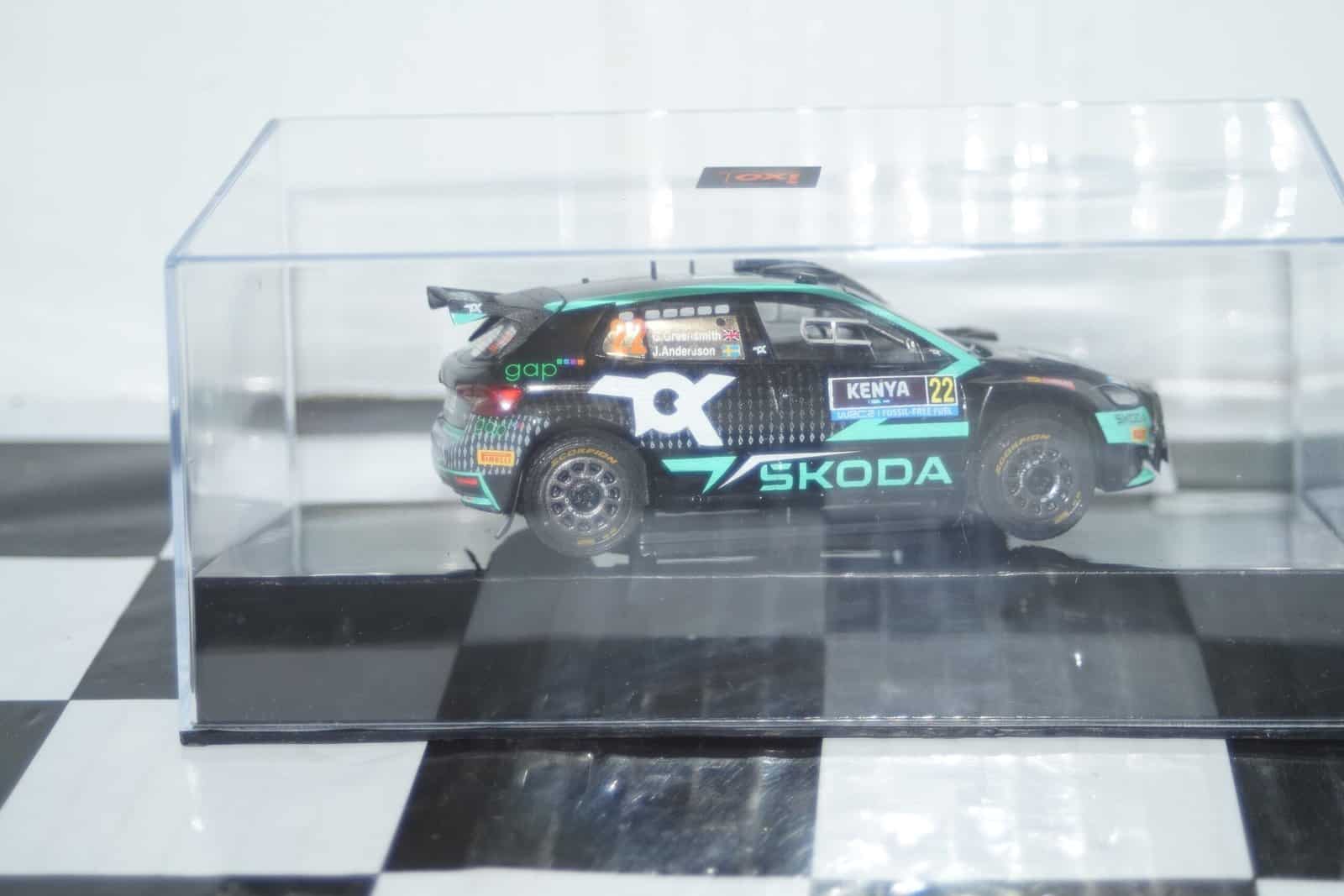 Ixo skoda fabia rally 2 winner rally kenya 2024 #22 greensmith 1:43 diecast ram940.22