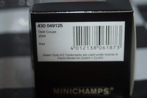 Minichamps opel / vauxhall astra coupe 2000 red 049125