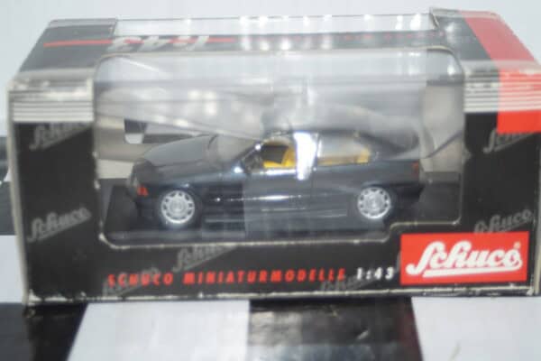 Schuco bmw 316i compact blue 1:43 scale diecast ref 04003 - cracks in case