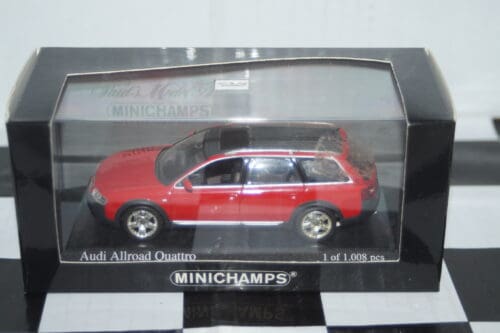 Minichamps audi allroad quattro 2001 in red with black roof 1:43 ref 430 010015