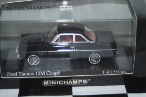 Minichamps ford taunus 12m coupe 1962 in black 1:43 ref 400 086121