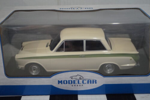 Model car group ford cortina (lotus) mk1 in white ref mcg18434 in 1:18th