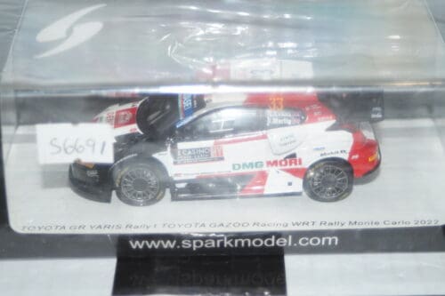 Spark toyota gr yaris rally 1 no33 monte carlo 2022 e.evans 1:43 resin s6691