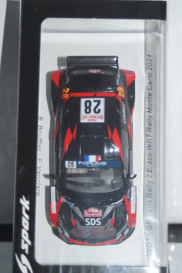 Spark toyota gr yaris erace wrt monte carlo 2024 b.bouffier #28 1:43 resin s6863