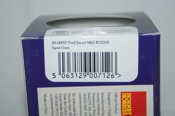 Vanguards ford escort mk2 rs2000 green 1/43 ref  va14907