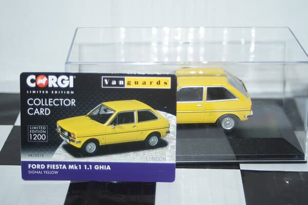 Vanguards ford fiesta mk1 1.1 ghia yellow 1/43 ref  va12513