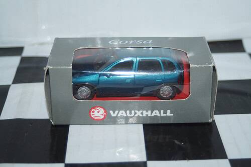 Gama vauxhall corsa turquoise in vauxhall box 1:43 scale